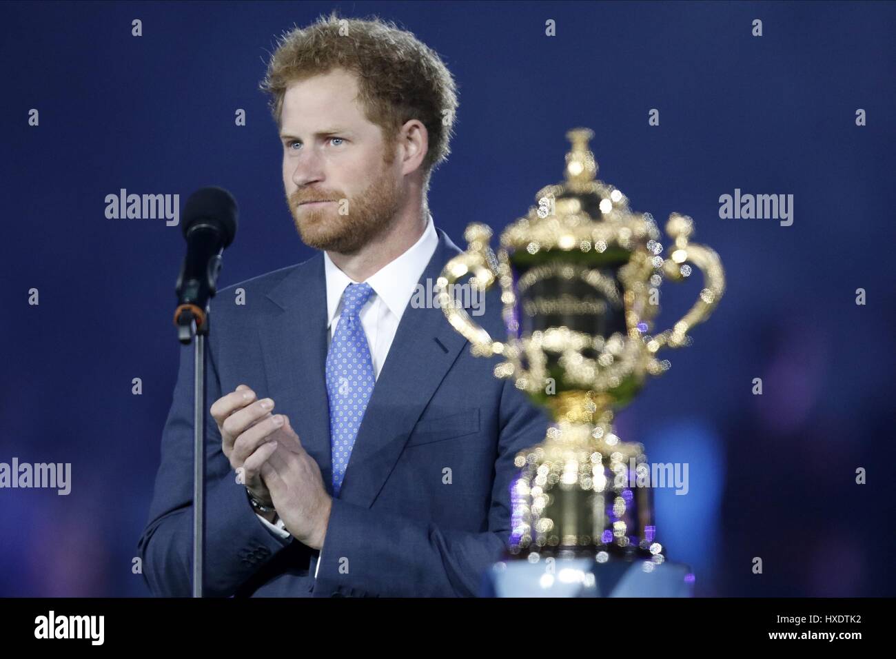 Le PRINCE HARRY & COUPE DU MONDE RUBY MEMBRE DE LA FAMILLE ROYALE 18 septembre 2015 LE STADE DE TWICKENHAM Londres Angleterre Banque D'Images