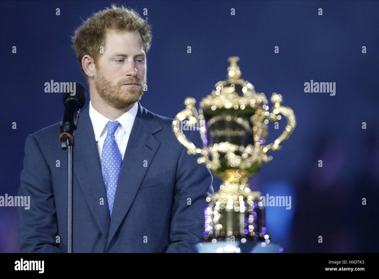 Le PRINCE HARRY & COUPE DU MONDE RUBY MEMBRE DE LA FAMILLE ROYALE 18 septembre 2015 LE STADE DE TWICKENHAM Londres Angleterre Banque D'Images