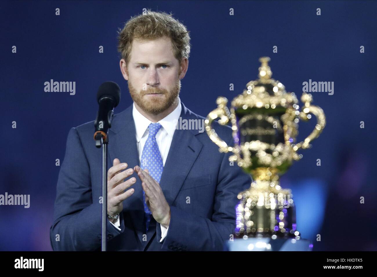 Le PRINCE HARRY & COUPE DU MONDE RUBY MEMBRE DE LA FAMILLE ROYALE 18 septembre 2015 LE STADE DE TWICKENHAM Londres Angleterre Banque D'Images