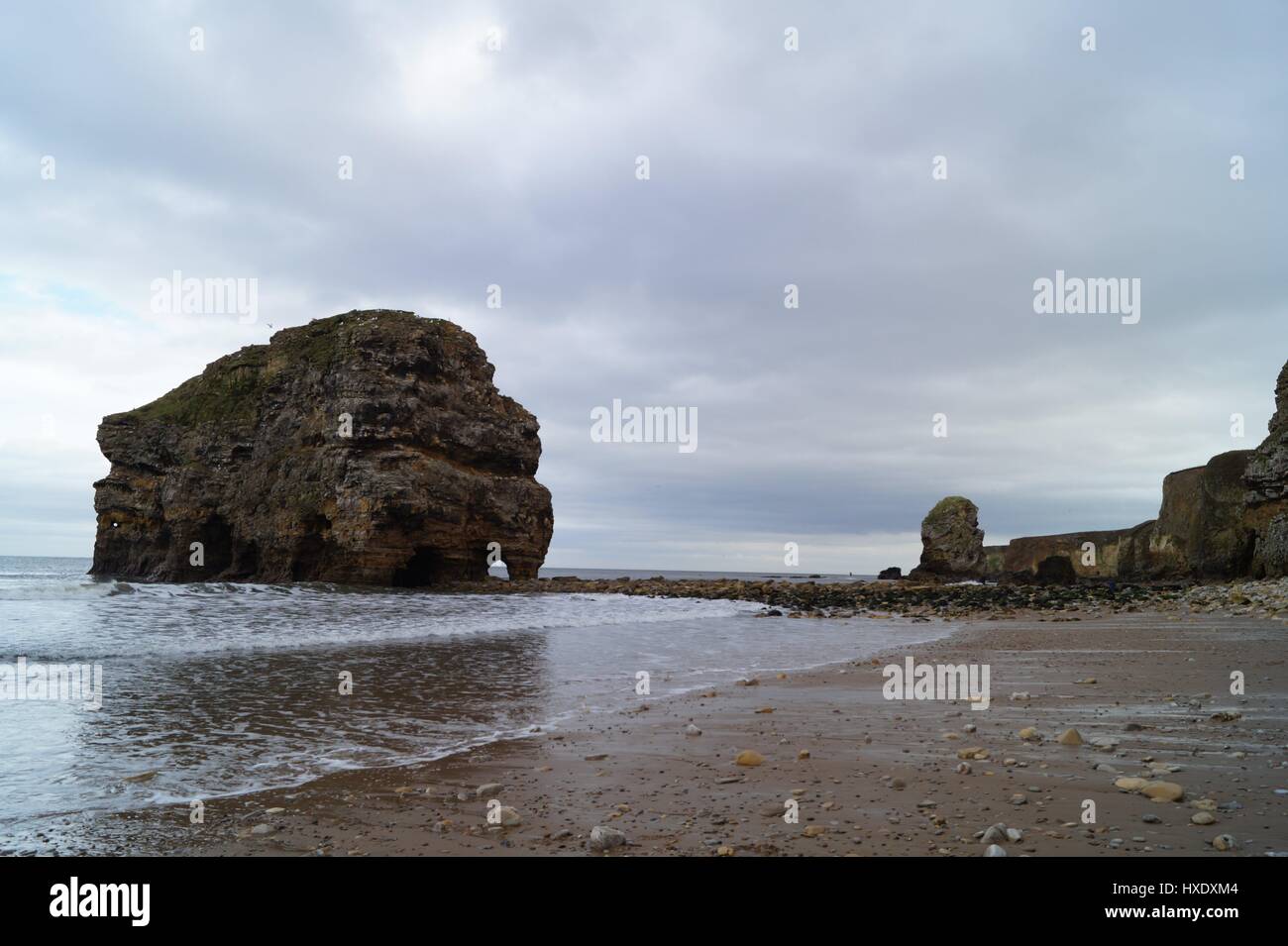 Plage, Marsden marsden grotto South Shields Banque D'Images