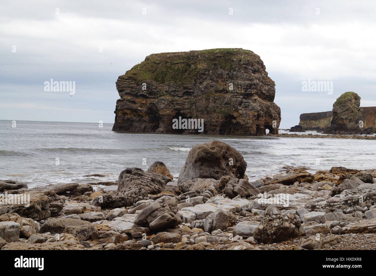 Plage, Marsden marsden grotto South Shields Banque D'Images