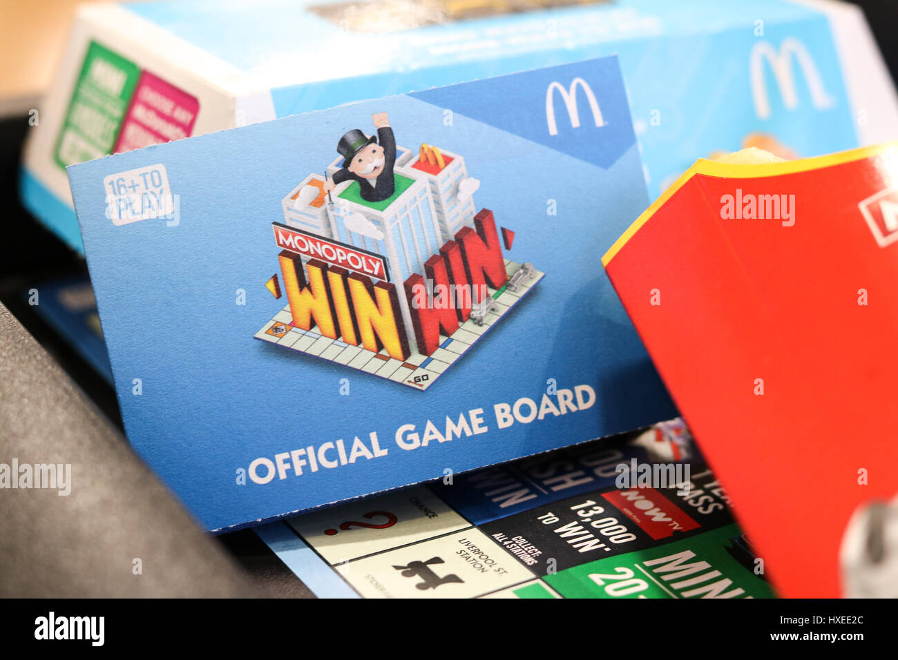 Mcdonalds Monopoly 2017 Banque D'Images