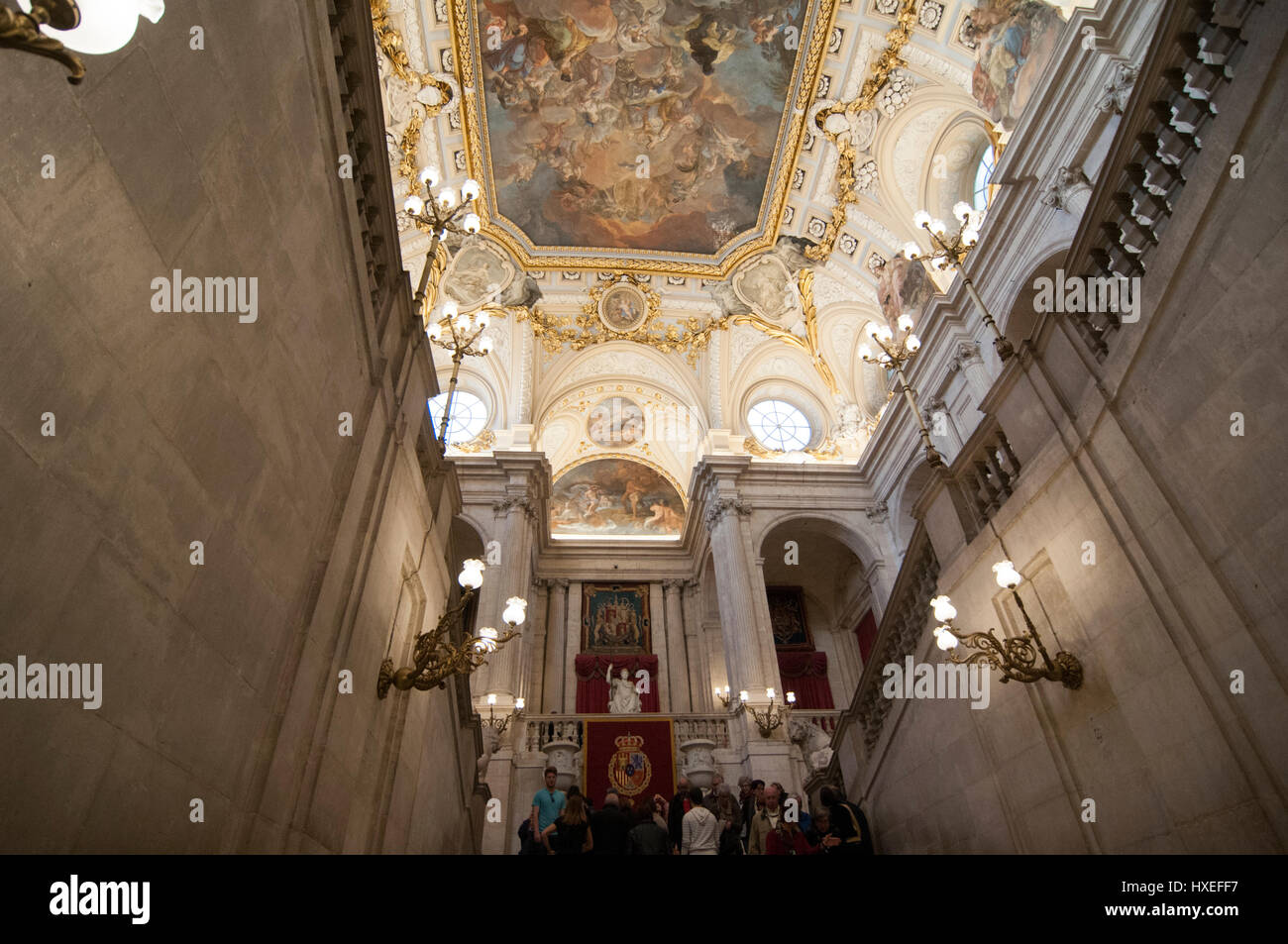 Intérieur du Palais Royal, Madrid, Espagne Banque D'Images