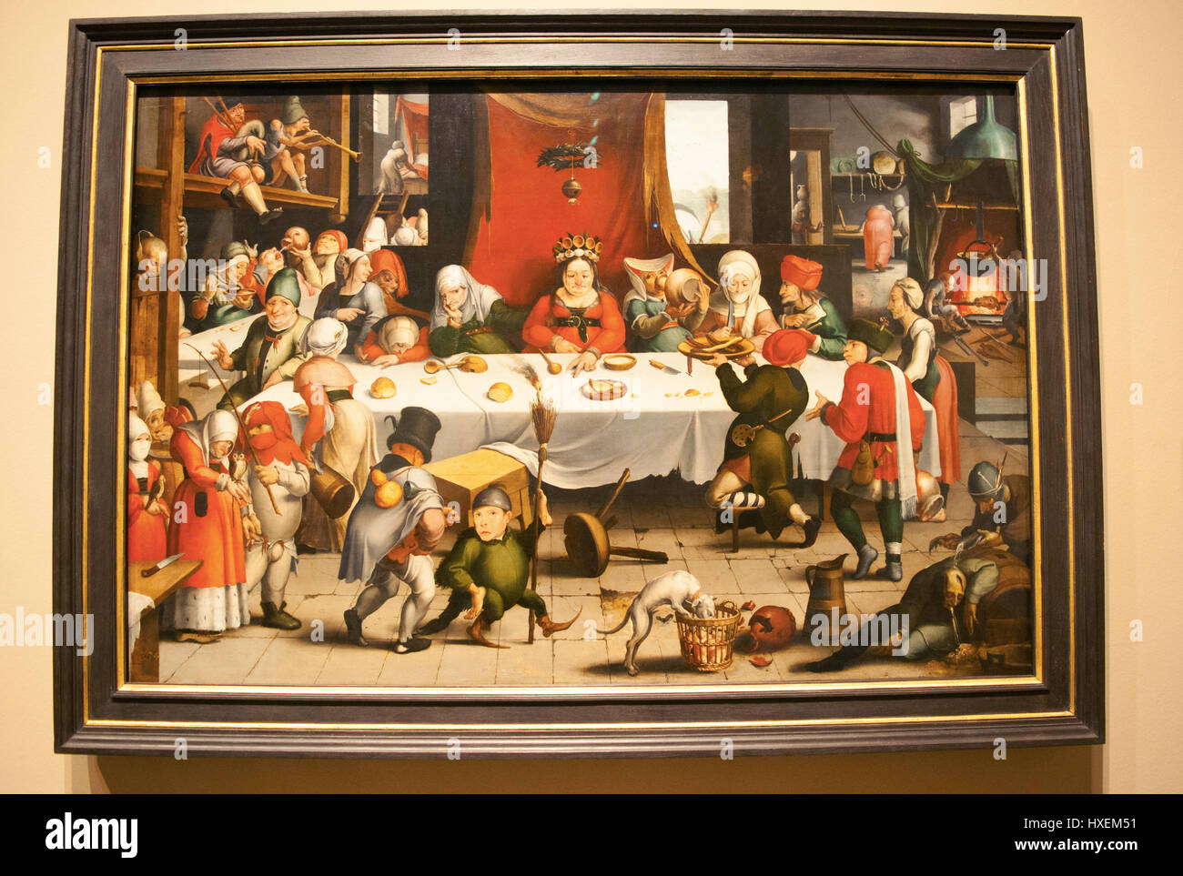 Bilbao, Espagne : Fête Burlesque, peinture de Jan Mandijn à Bilbao Musée des Beaux-Arts, le deuxième musée le plus visité au Pays Basque Banque D'Images