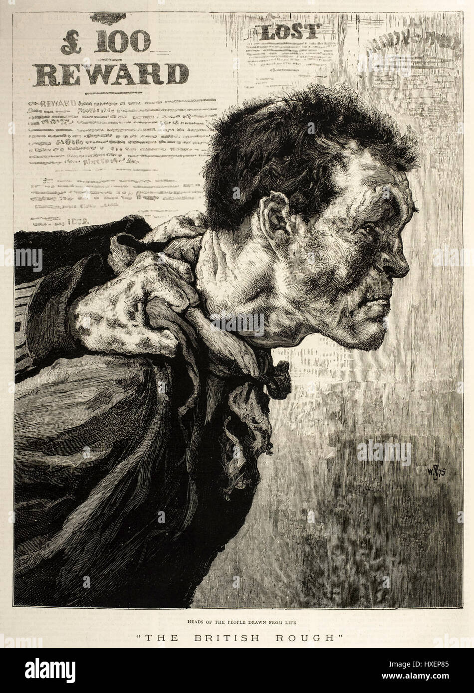 "Les Britanniques Rough', une illustration de la 'Graphic' journal hebdomadaire illustré de 1874 Banque D'Images