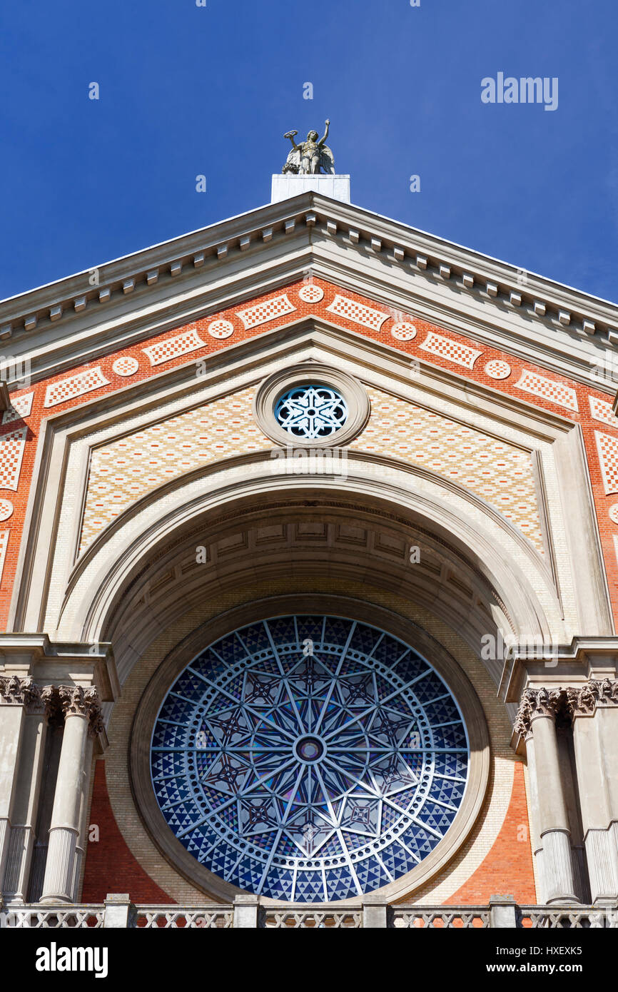 Vue extérieure de la Rose d'Alexandra Palace à Londres, en Angleterre. Banque D'Images