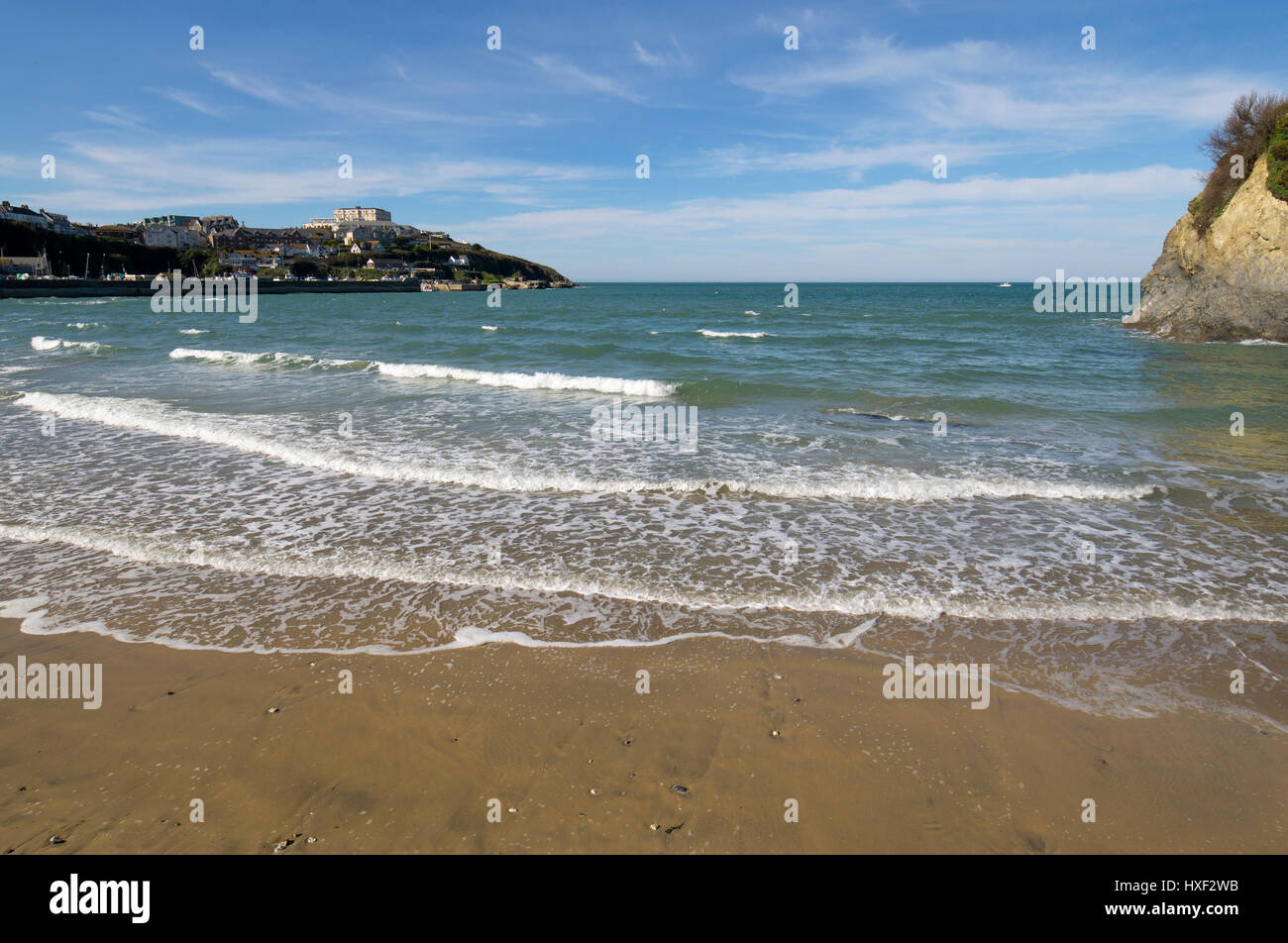 Plage de Towan, Newquay Cornwall England UK shore Banque D'Images