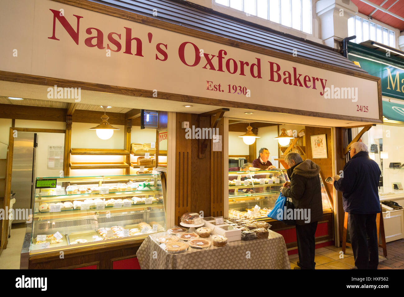 Nashs Oxford Boulangerie, Marché couvert d'Oxford Oxford UK Banque D'Images