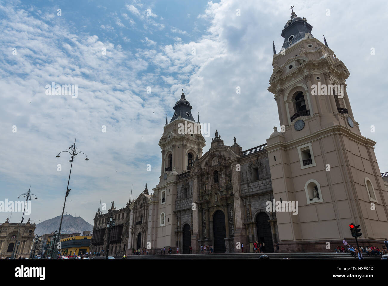 Le Palais de l'archevêque à Plaza Major. Lima, Pérou. Banque D'Images