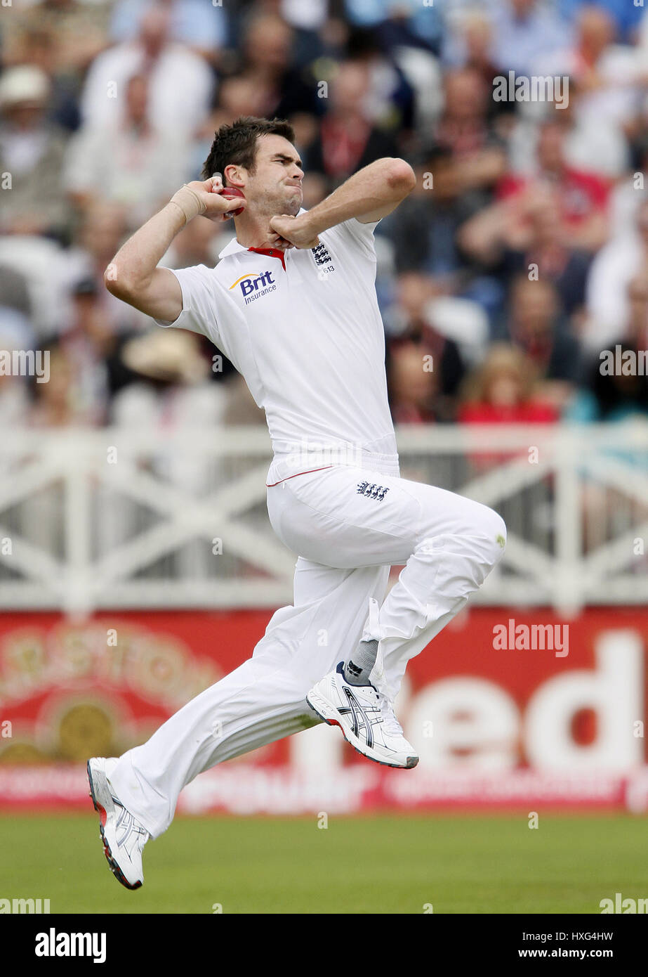 JAMES ANDERSON ANGLETERRE ANGLETERRE ANGLETERRE NOTTINGHAM TRENT BRIDGE 29 Juillet 2010 Banque D'Images