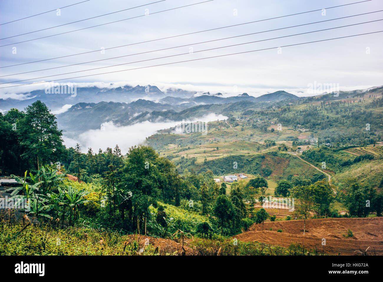 Des paysages merveilleux de la région de Sapa dans le nord du Vietnam Banque D'Images