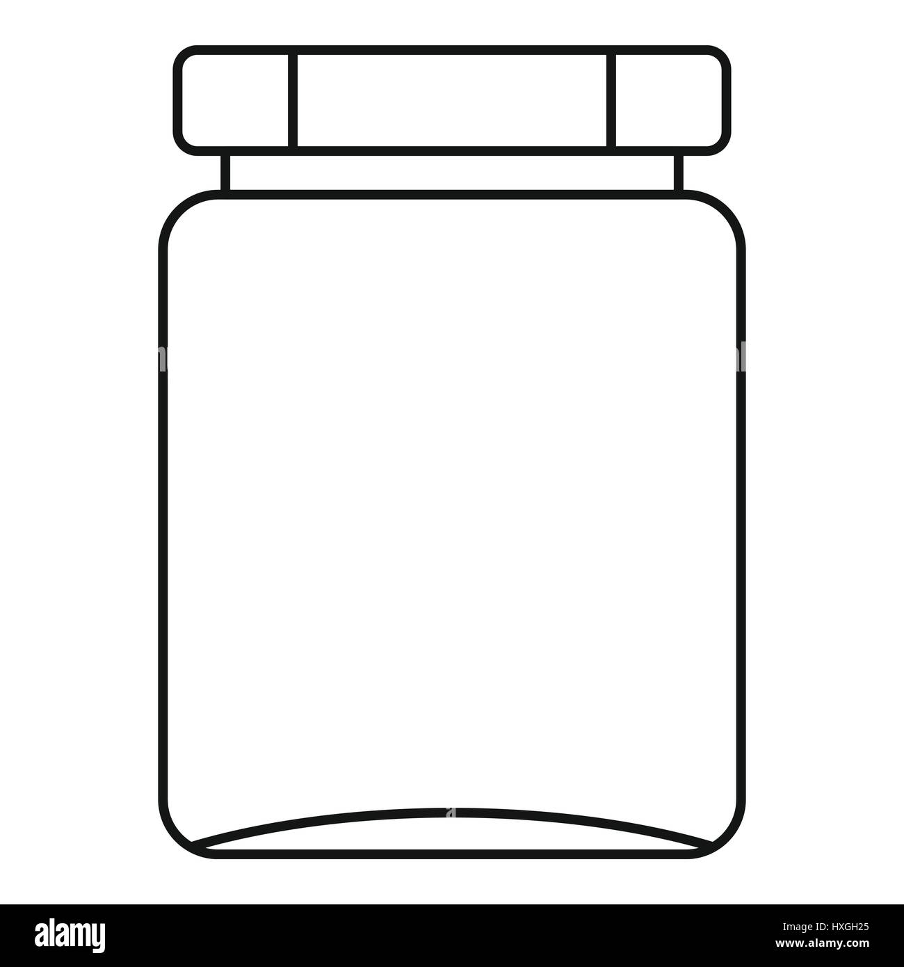 Style du contour, l'icône Jar Illustration de Vecteur