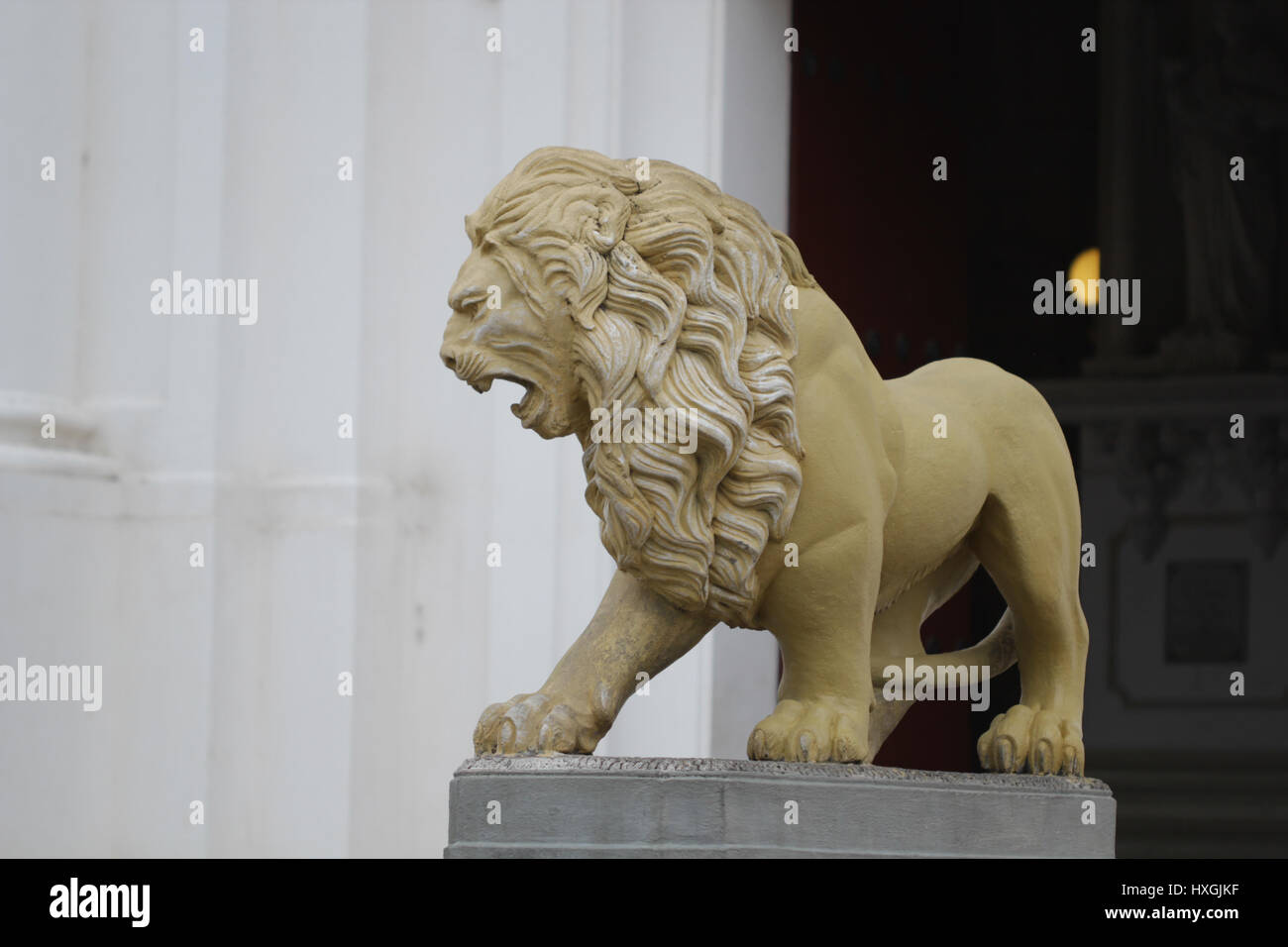 La sculpture du lion dans Leon Nicaragua Banque D'Images