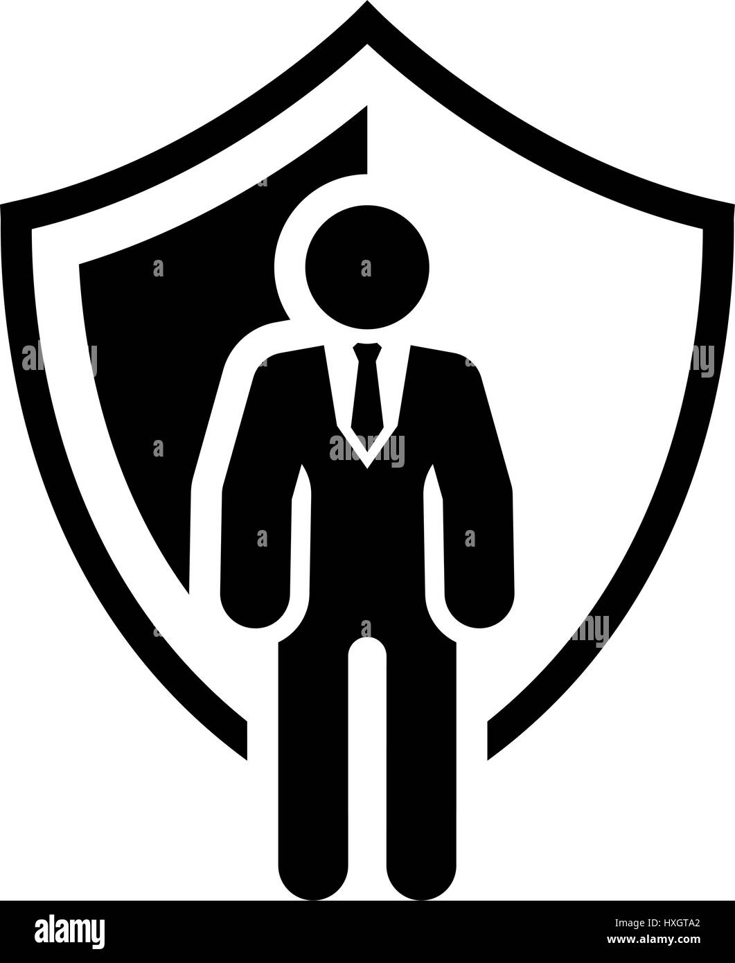 L'icône de l'Agence de sécurité. Modèle plat. Illustration de Vecteur