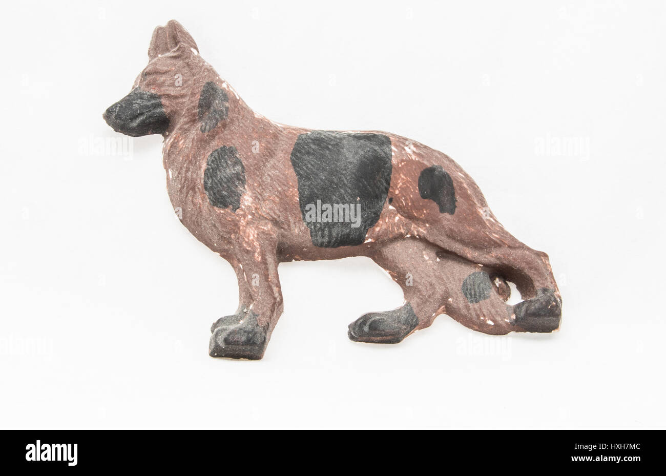 Statue Berger Allemand Art Dog - Résine/bronze Sur Socle Bois - Édition Limitée France