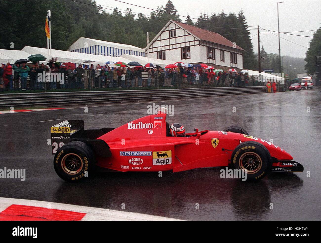 GERHARD BERGER Formule 1 GP BELGIQUE Formule 1 GP BELGIQUE 25 Août 1995 Banque D'Images