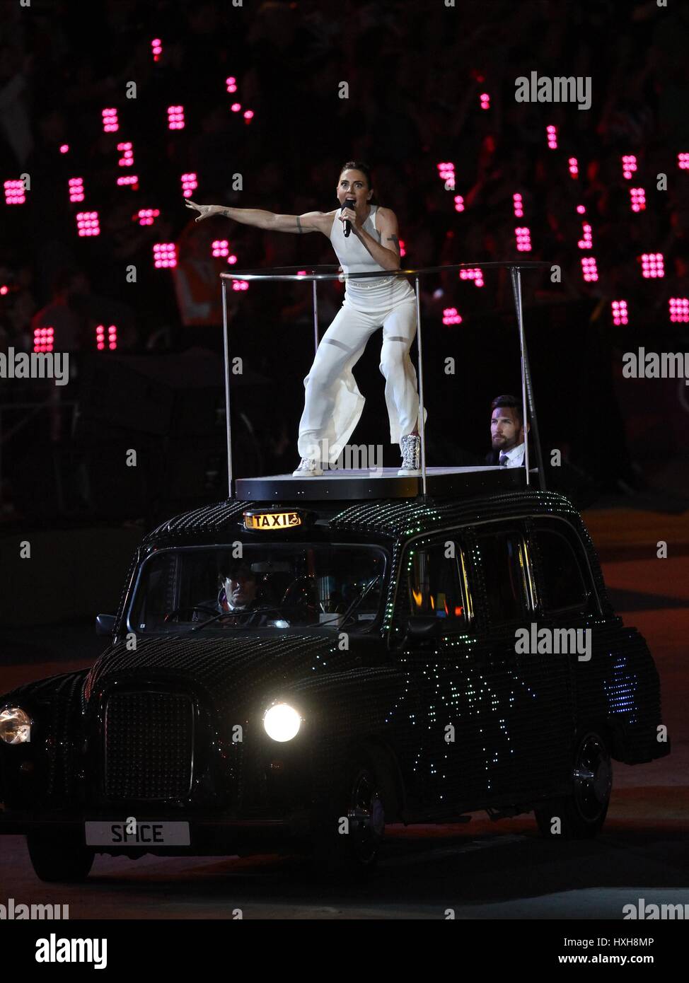 MELANIE CHISHOLM les Spice Girls les Spice Girls STRATFORD Londres Angleterre 12 Août 2012 Banque D'Images