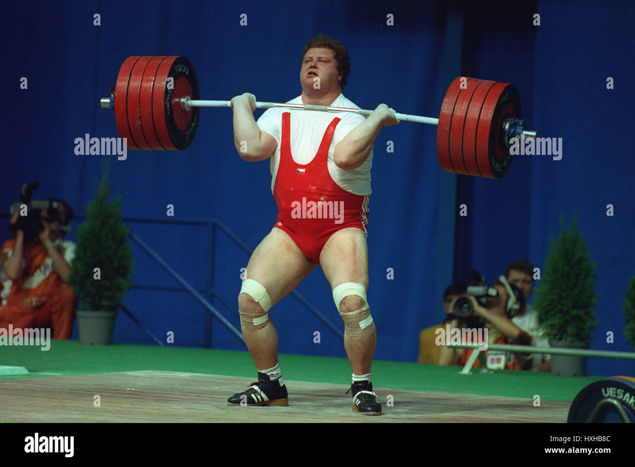 110KO WHIGHTLIFTING AUX JEUX OLYMPIQUES DE BARCELONE 02 Août 1992 Banque D'Images