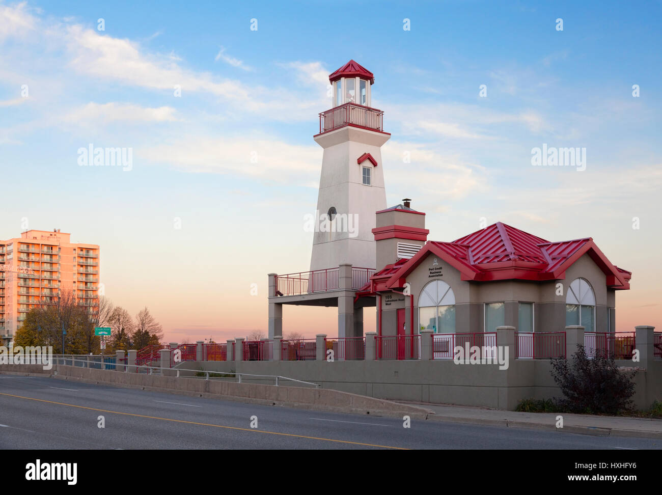 Le phare de Port Credit à Port Credit, Mississauga, Ontario, Canada. Banque D'Images