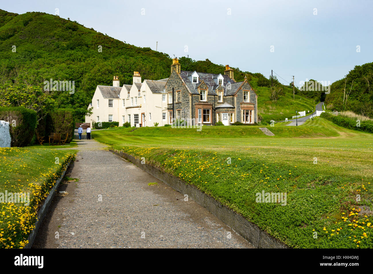 L'Knockinaam Lodge Hotel à Port de Spittal Bay, près de Portpatrick, Dumfries et Galloway, Écosse, Royaume-Uni Banque D'Images