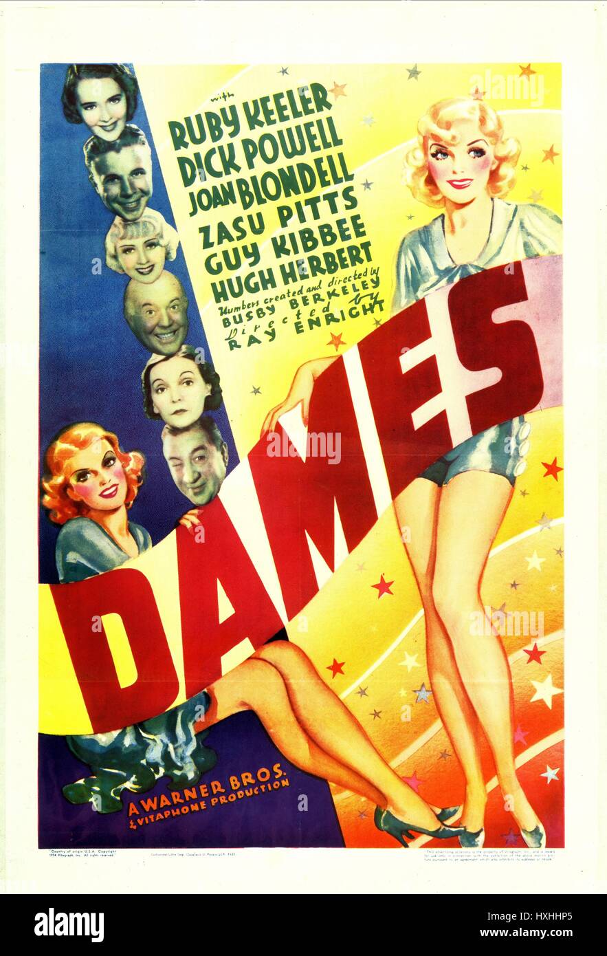 DAMES affiche de film (1934) Banque D'Images