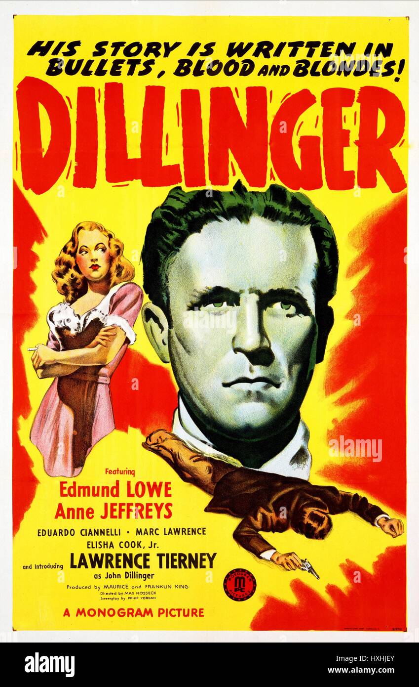 Affiche de film DILLINGER (1945) Banque D'Images Affiche de film DILLINGER (1945) Banque D'Images