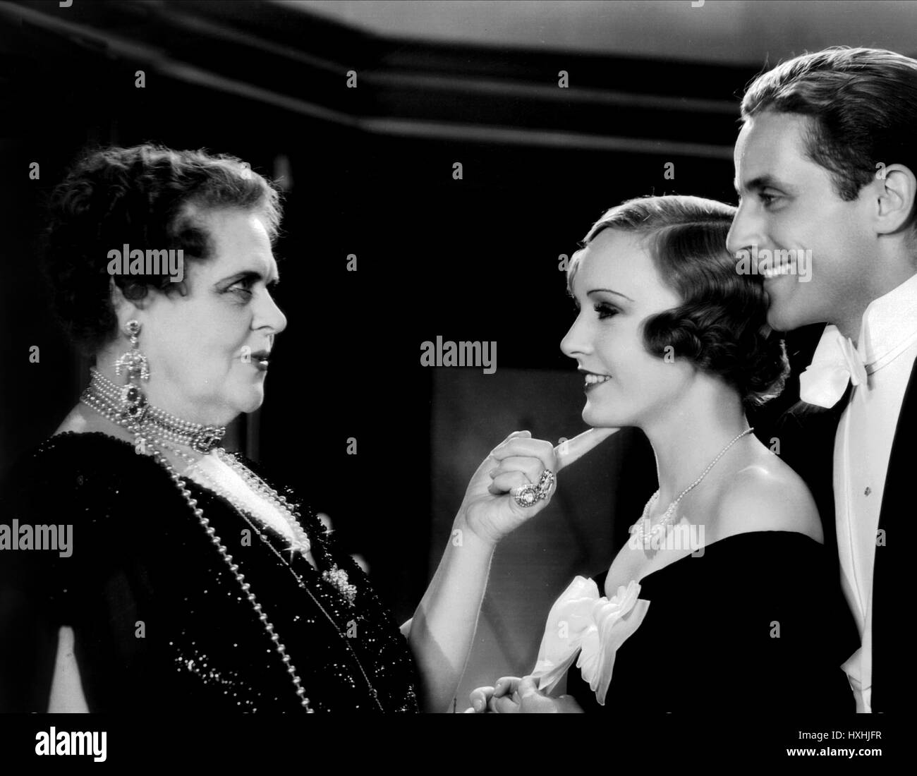 MARIE DRESSLER, MADGE EVANS, PHILLIPS HOLMES, LE DÎNER À 8, 1933 Banque D'Images