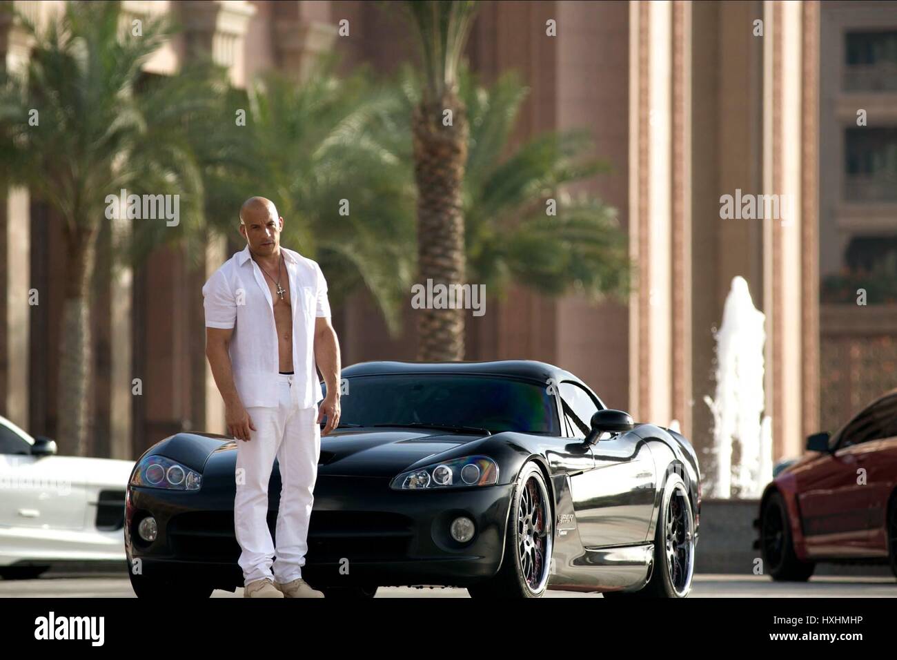 VIN DIESEL FAST & Furious 7 furieux sept 2015 Stock