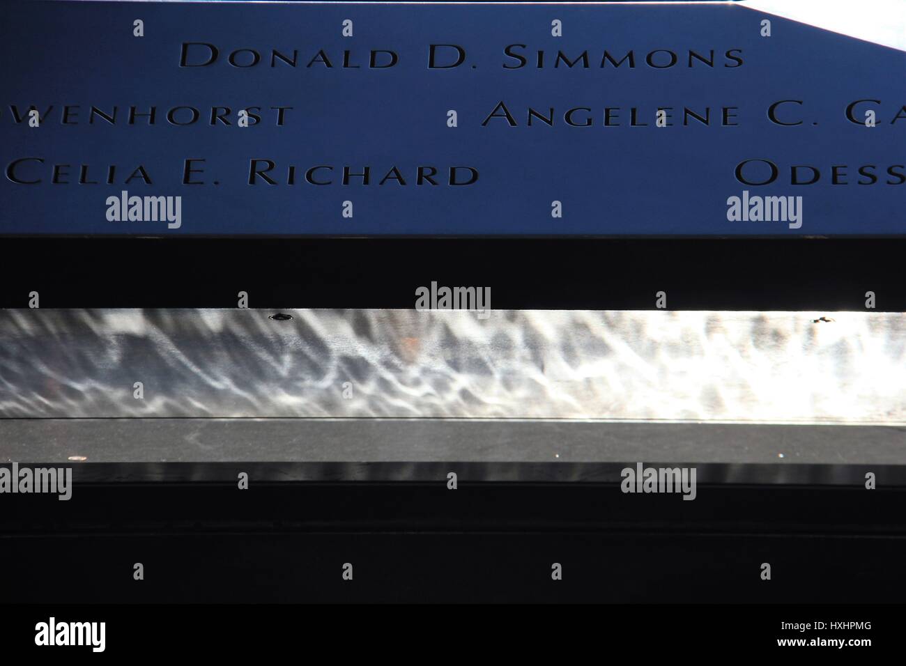 Souvenir des victimes au Ground Zero Banque D'Images