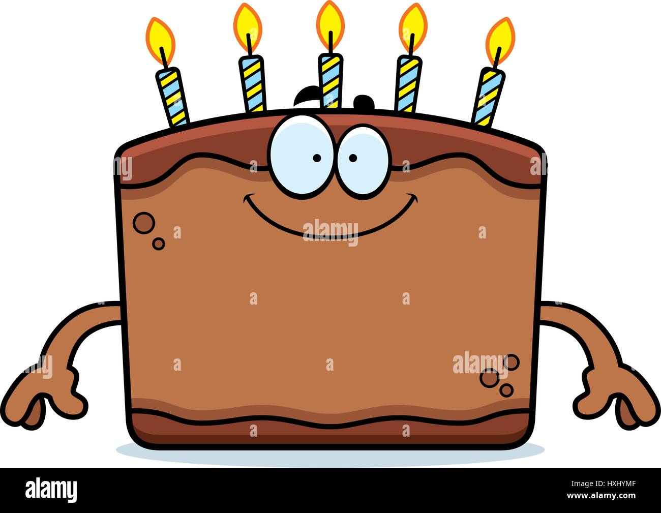 Illustration D Une Caricature D Un Gateau D Anniversaire A Heureux Image Vectorielle Stock Alamy