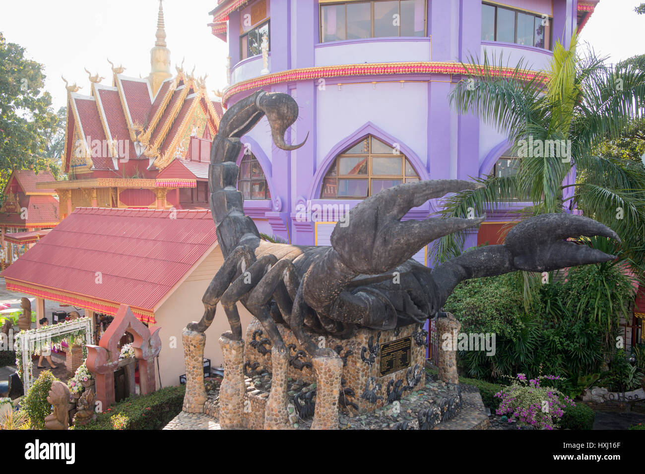 L'AESP wat doi wao dans la ville de Mae Sai en Thaïlande sur la frontière de la Thaïlande et le Myanmar dans le nord de la ville dans le nord de Chiang Rai en Thaïlande. Banque D'Images