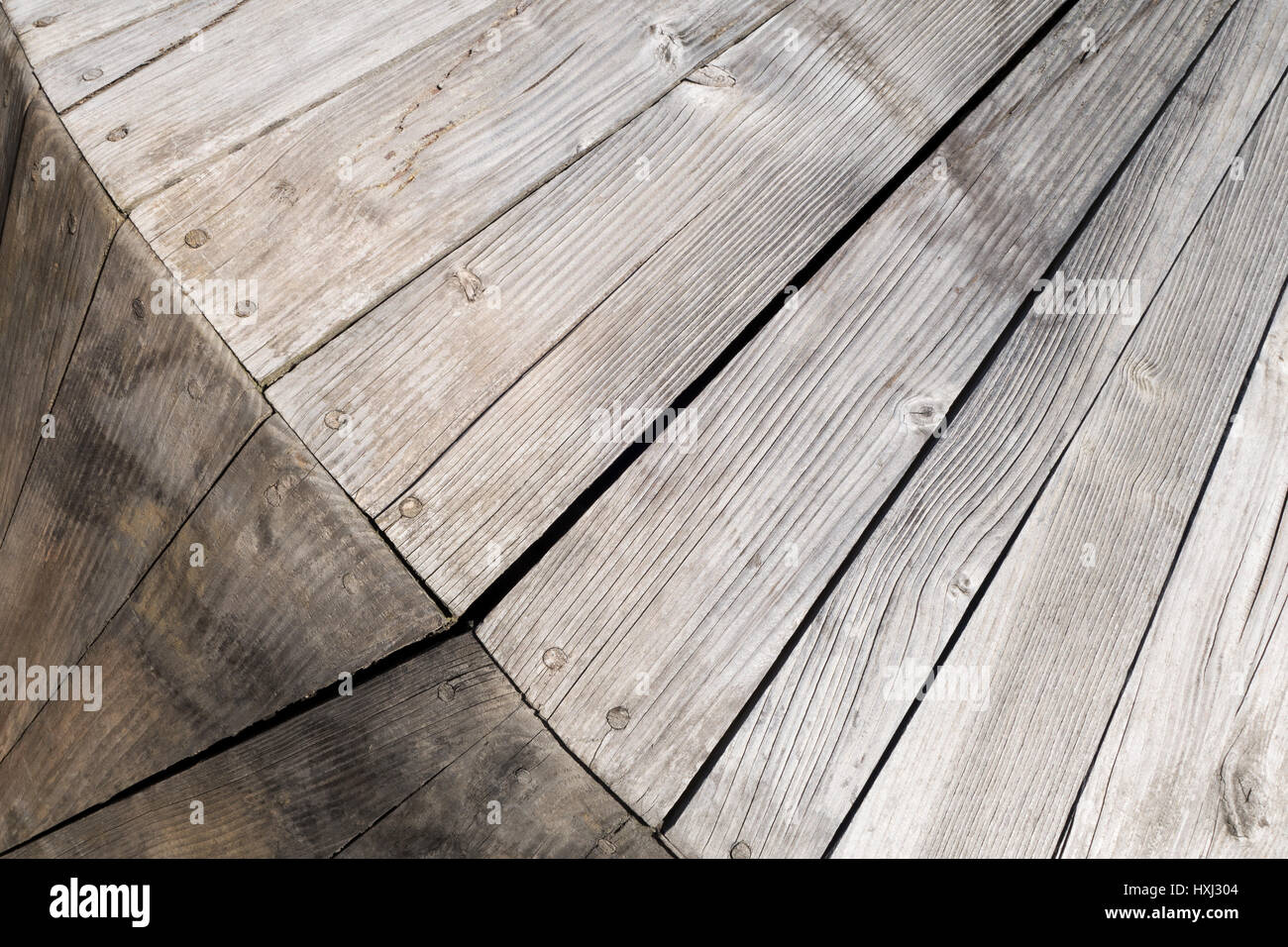 Détail d'une forme géométrique en bois Banque D'Images