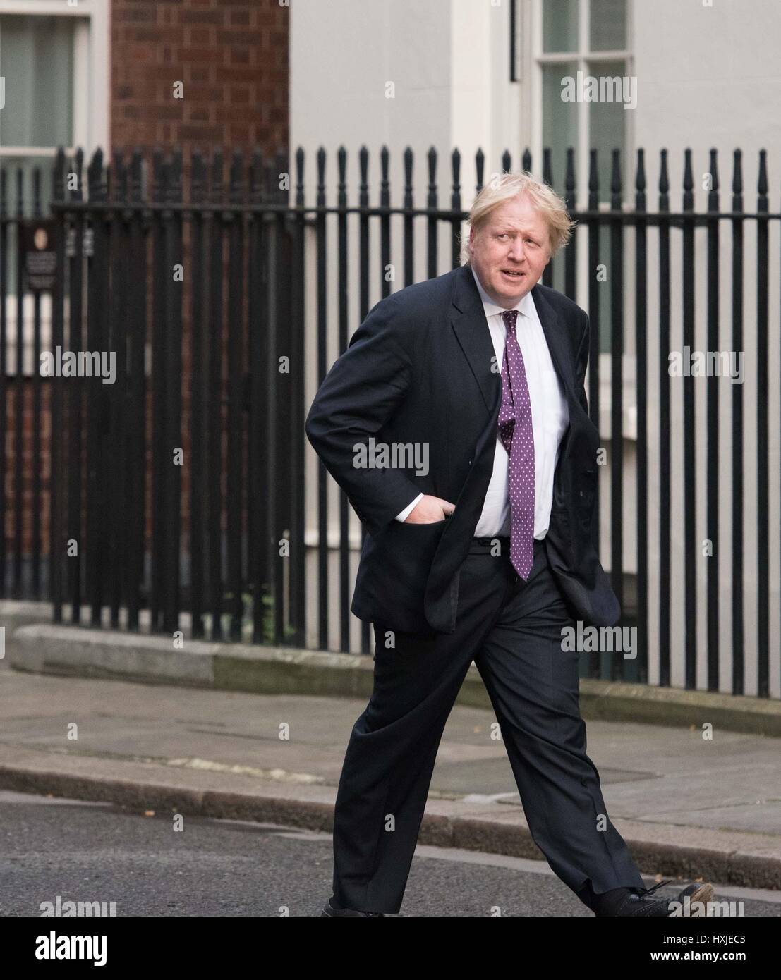 Londres, Royaume-Uni. Mar 29, 2017. Brexit réunion du cabinet -Boris Johnson, Secrétaire aux affaires étrangères Crédit : Ian Davidson/Alamy Live News Banque D'Images