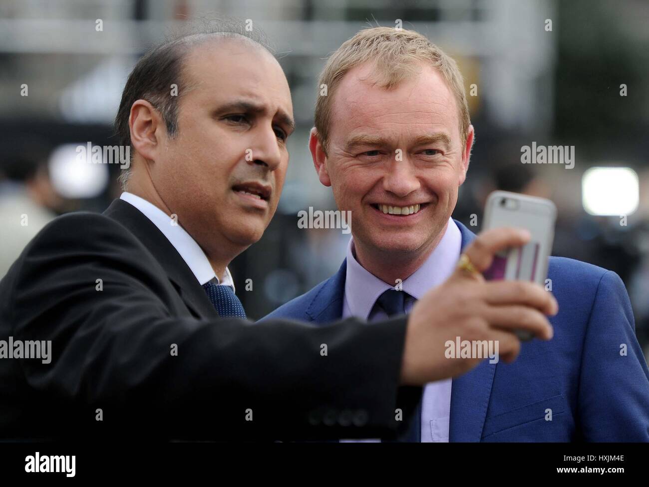 Tim Farron MP, chef du Parti libéral-démocrate : Crédit Finnbarr Webster/Alamy Live News Banque D'Images