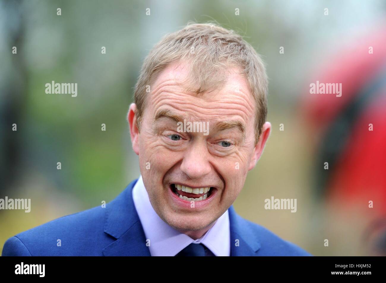 Tim Farron MP, chef du Parti libéral-démocrate : Crédit Finnbarr Webster/Alamy Live News Banque D'Images