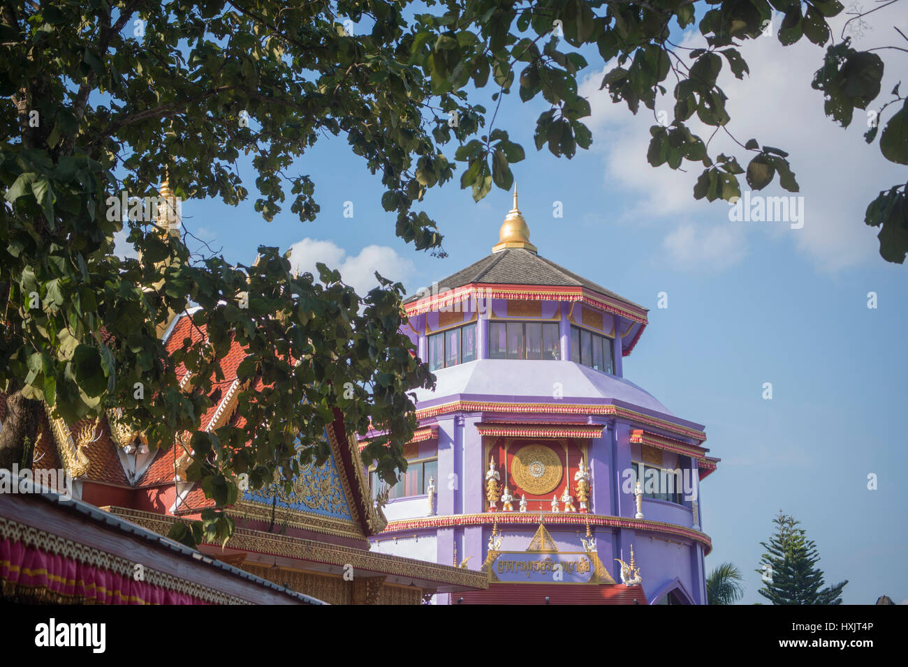 L'AESP wat doi wao dans la ville de Mae Sai en Thaïlande sur la frontière de la Thaïlande et le Myanmar dans le nord de la ville dans le nord de Chiang Rai en Thaïlande. Banque D'Images