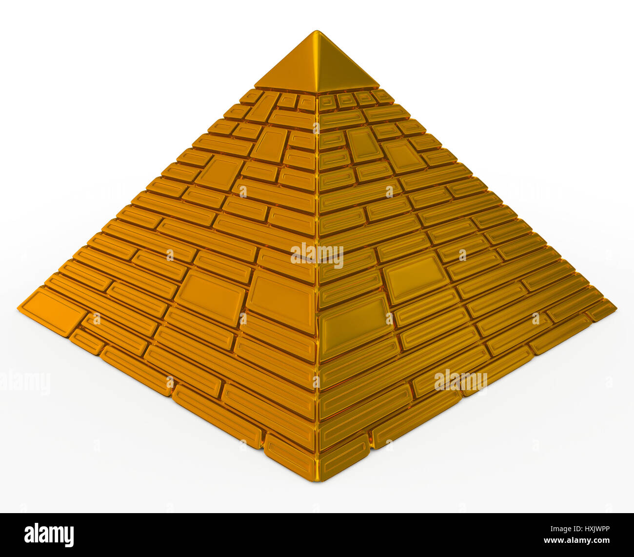 pyramide or Banque D'Images
