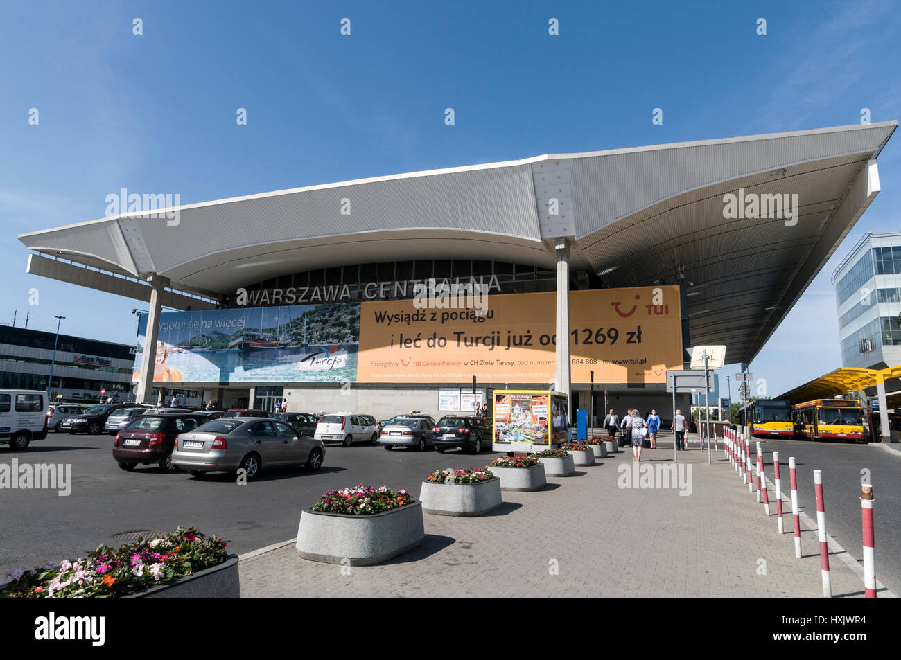 Gare centrale, la gare centrale de Varsovie en Aleje Jerozolimskie, Varsovie, Pologne Banque D'Images