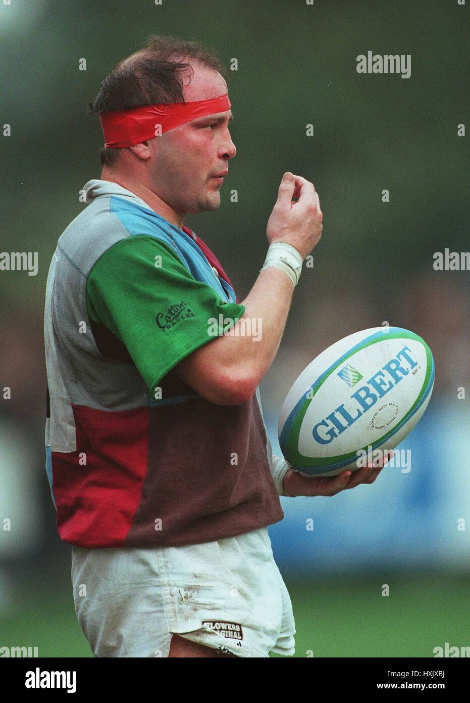 BRIAN MOORE HARLEQUINS RU 16 Octobre 1995 Banque D'Images