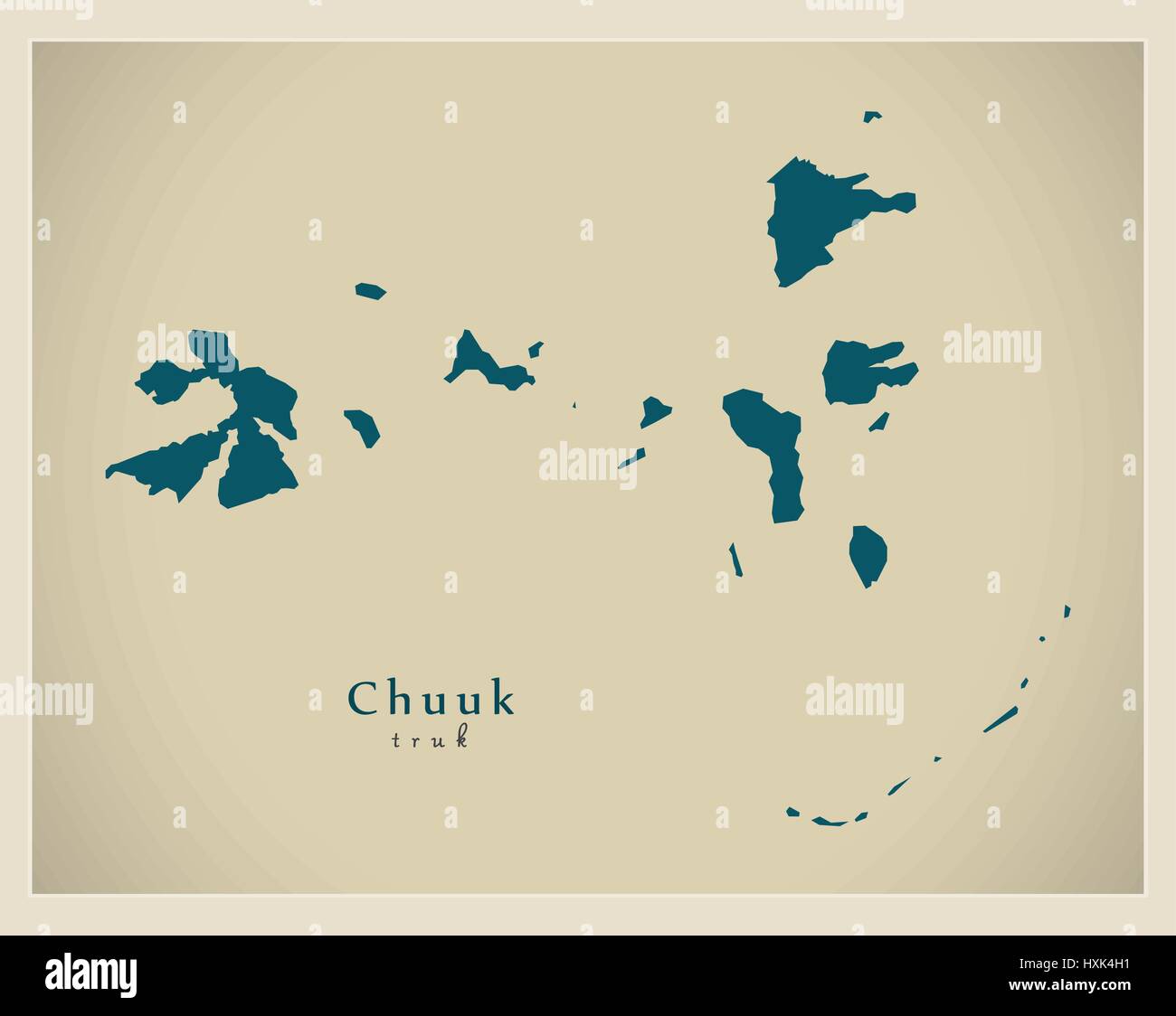 Carte moderne - FM Chuuk Illustration de Vecteur