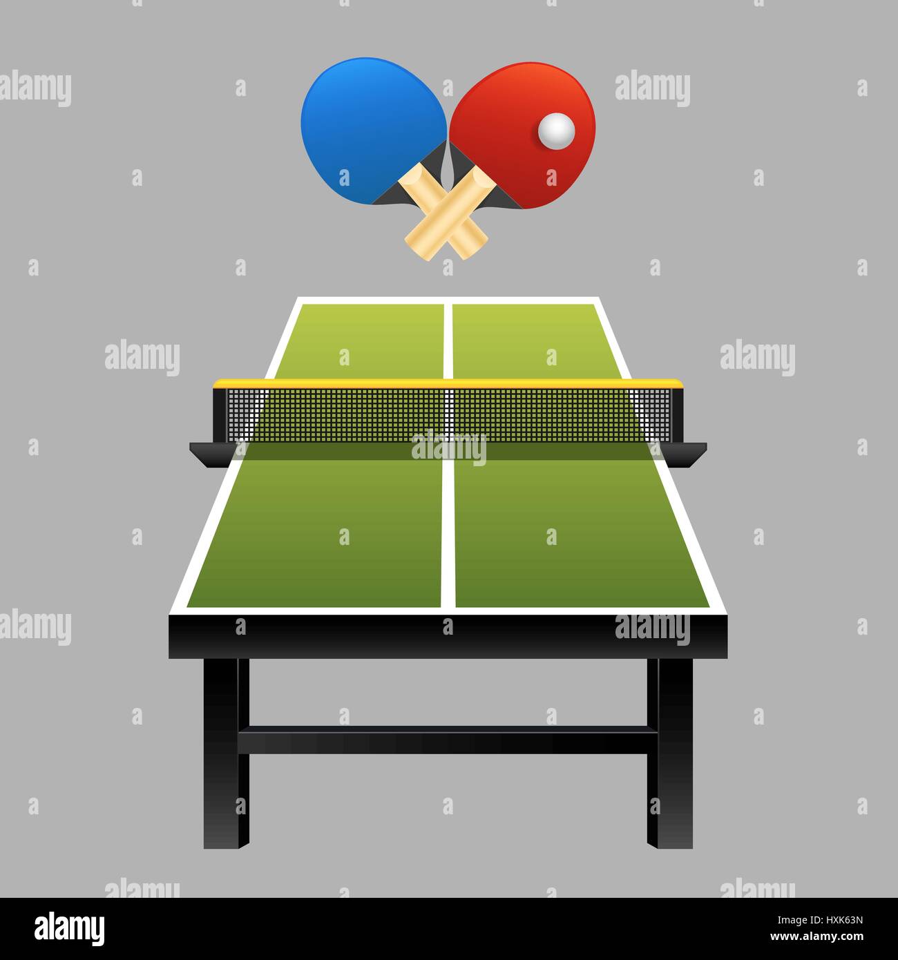 Raquettes de tennis de table Banque d'images vectorielles - Alamy
