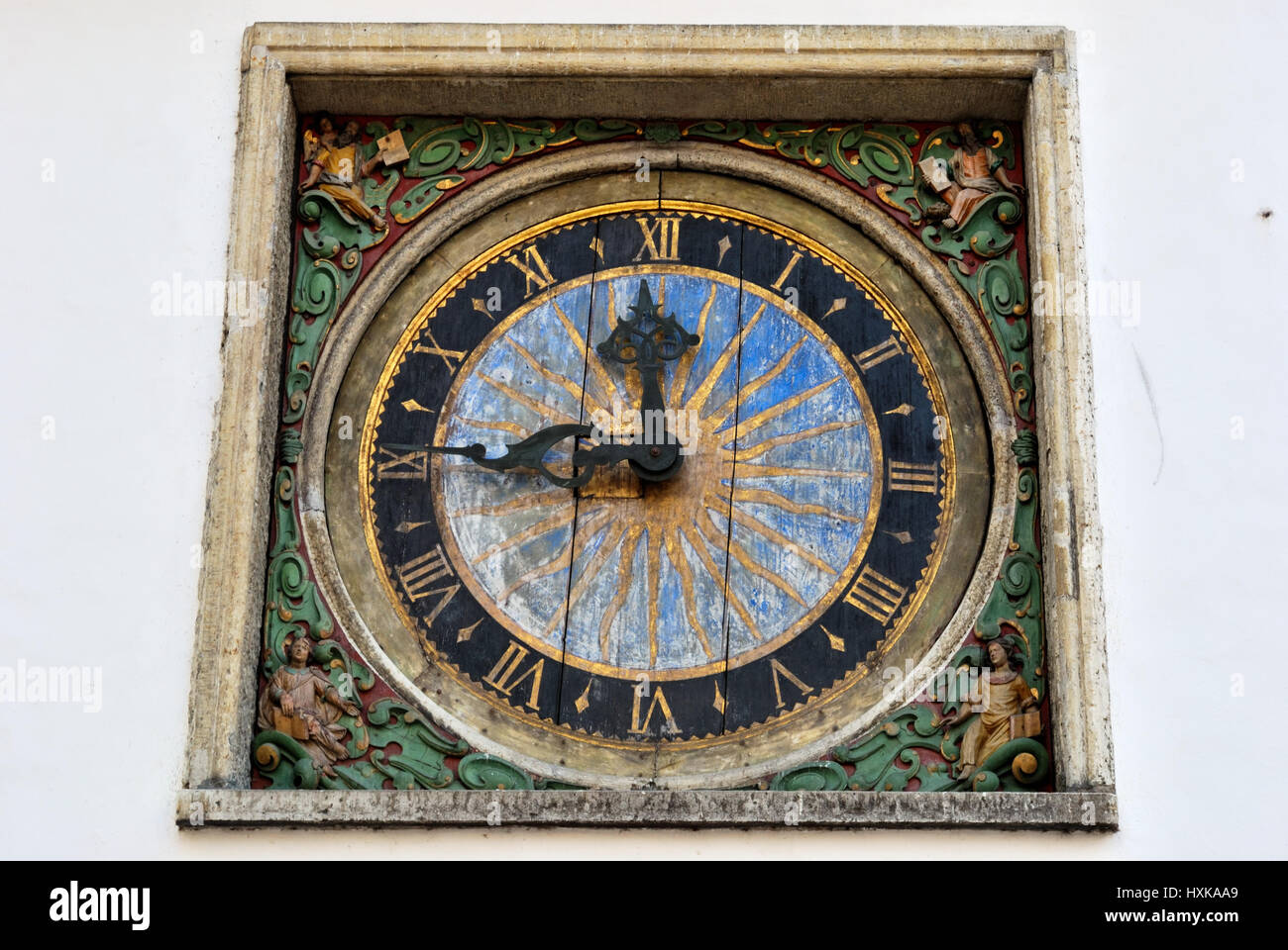 L'horloge de l'Église Saint-esprit Tallinn Banque D'Images
