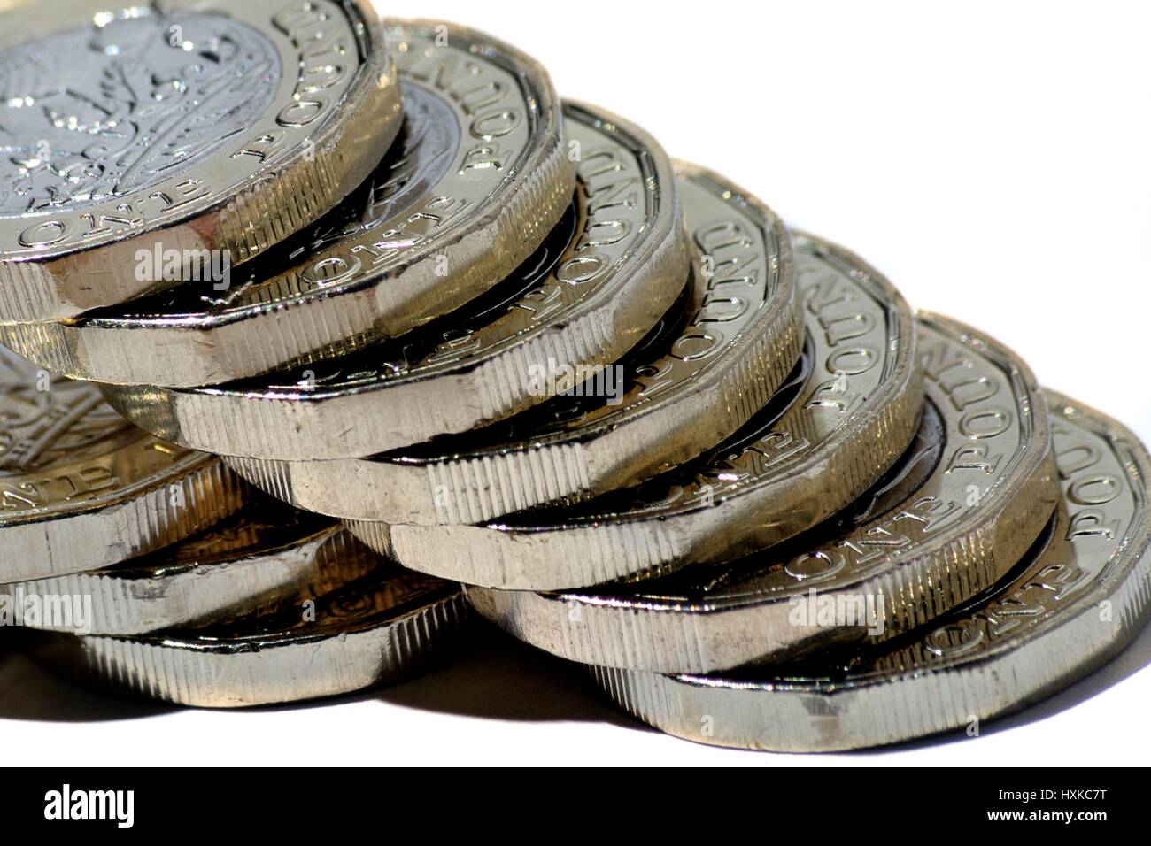 New British Pound Coins Banque D'Images
