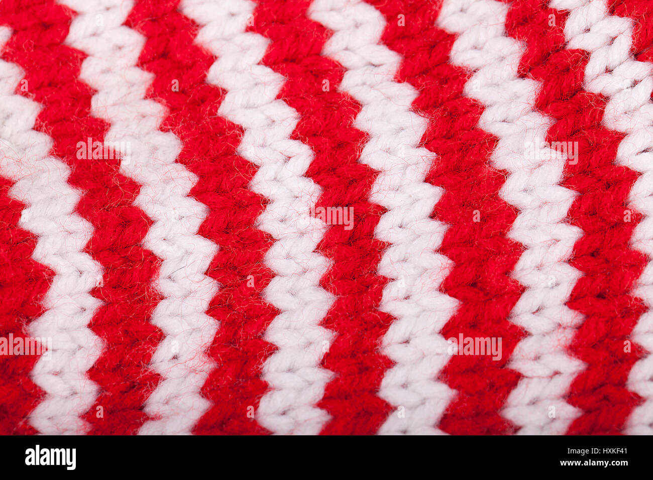Le tricot rouge et blanc texture. Banque D'Images
