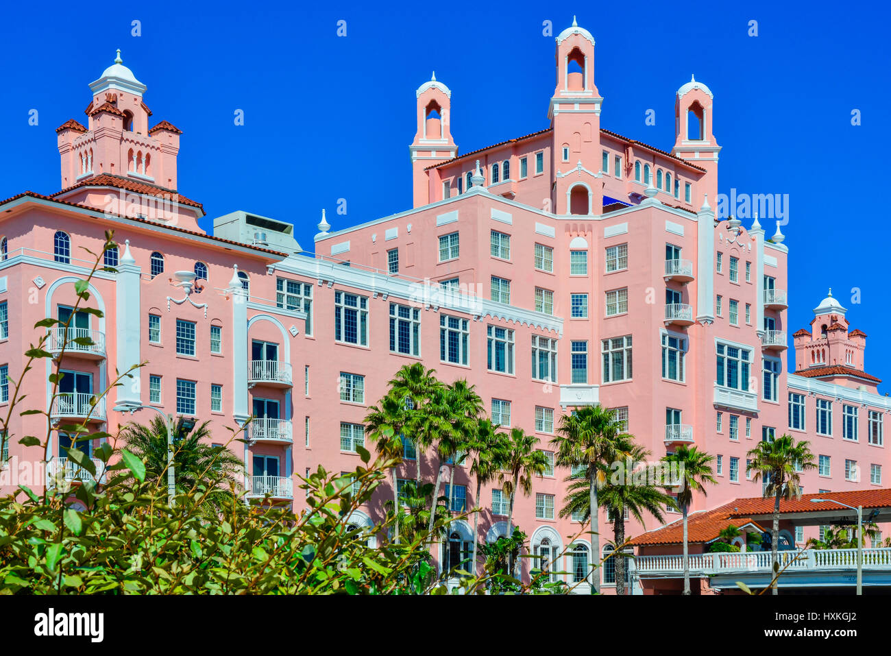 Le légendaire hôtel Don CeSar, souvent appelé le palais rose, a été construit en 1924 sur la plage de St Petersburg, FL, USA Banque D'Images