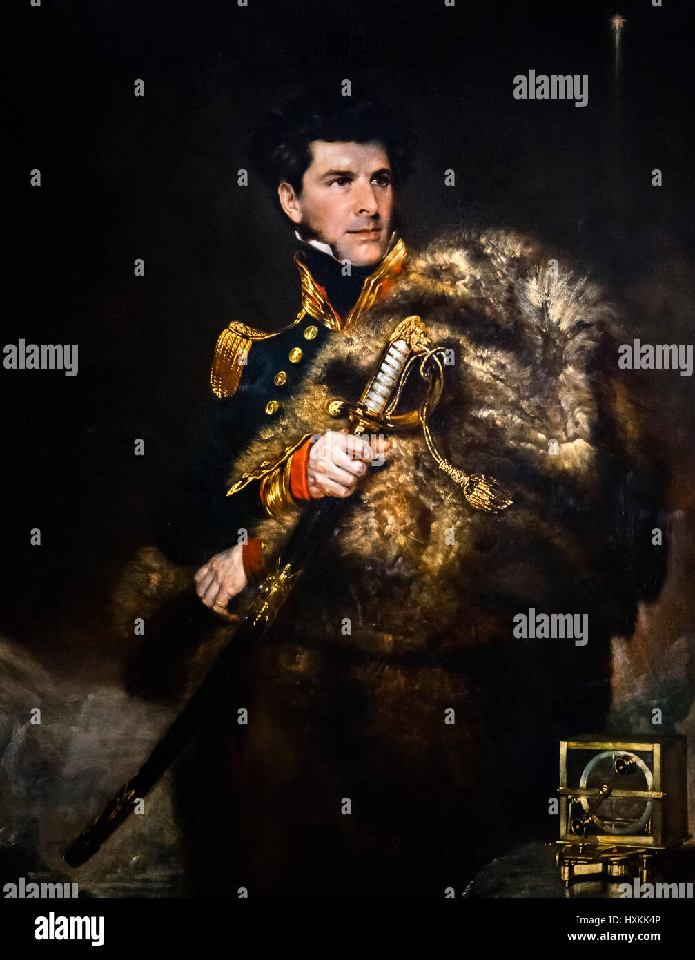 Commander James Clark Ross (1800-1862), portrait de John Robert Wildman, huile sur toile, 1834. Sir James Clark Ross était un officier de marine et explorateur, qui s'est rendu dans l'Arctique et l'Antarctique, et est annoncé comme le découvreur du Pôle Nord. Banque D'Images