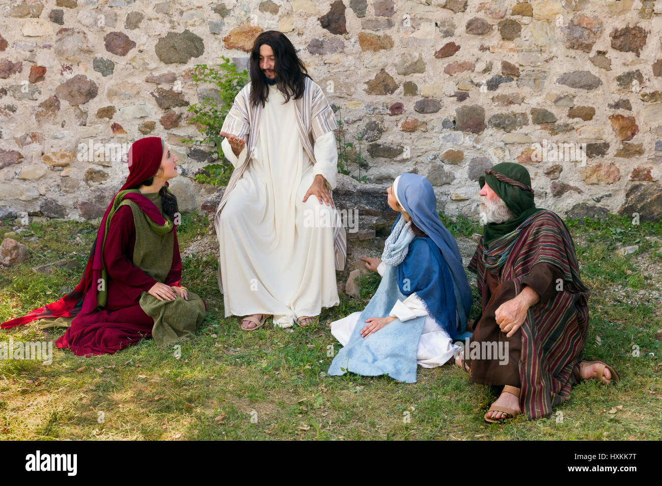 Jesus preaches Banque de photographies et d’images à haute résolution