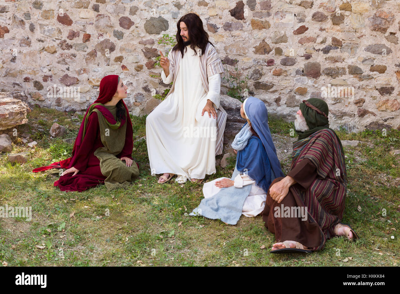 Jesus preaches Banque de photographies et d’images à haute résolution