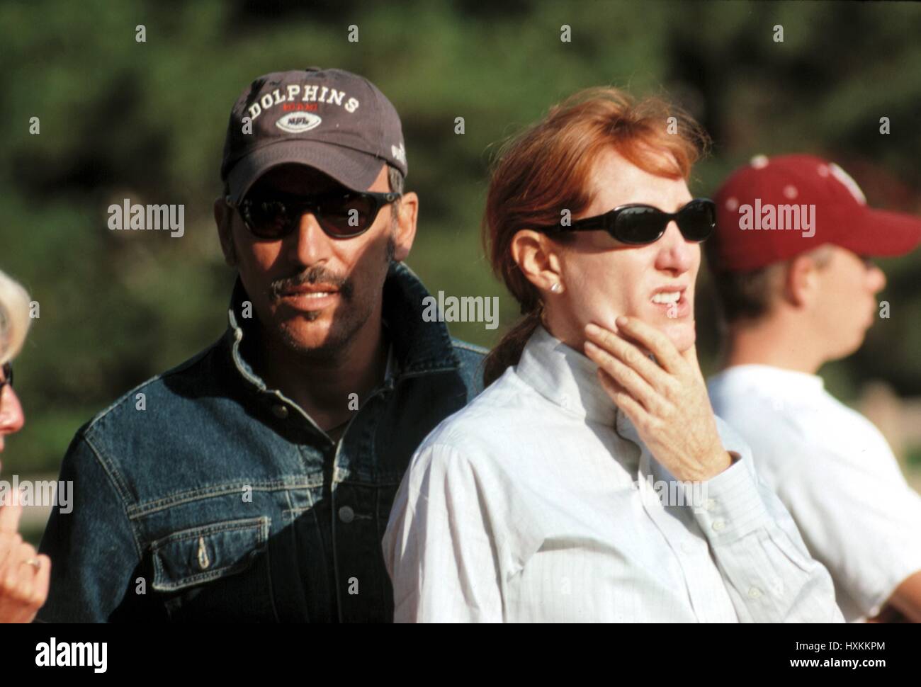 Bruce Springsteen et Patti Scialfa épouse à leur fille Jessie's Horse Show de New Jersey en 2001. © Nancy Barr / MediaPunch Banque D'Images