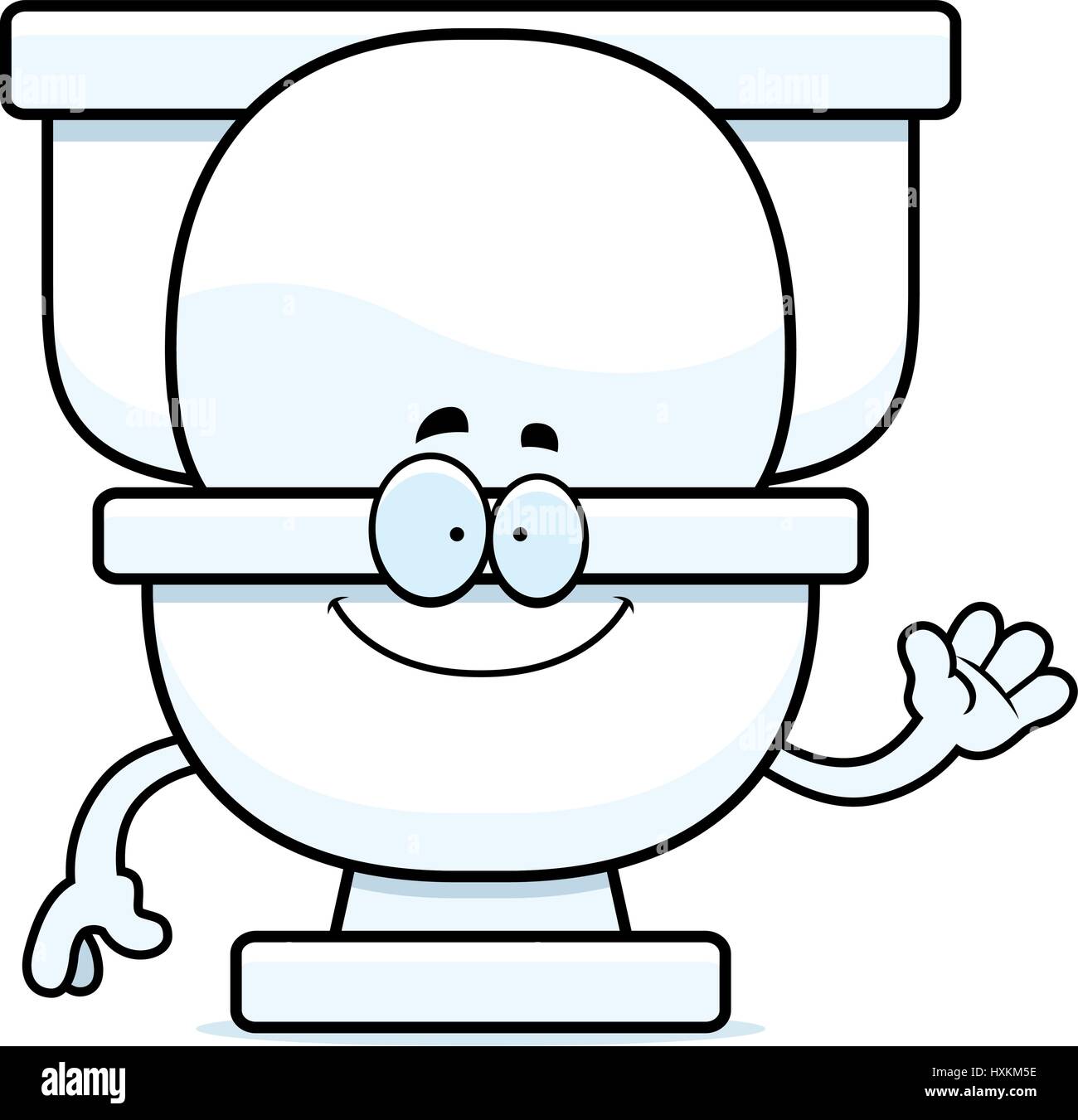 Une illustration d'un dessin animé avec toilettes. Illustration de Vecteur